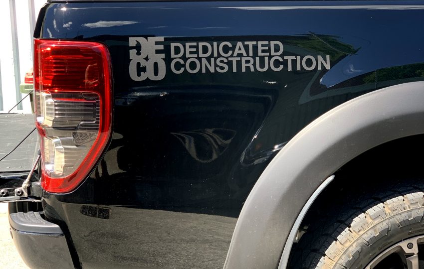 business vehicle signage on ford ranger